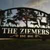 "The Ziemers" custom metal deer property sign