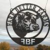 "Farr Better Farms" custom metal angus farm sign