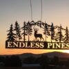 "Endless Pines 2" custom metal cabin sign