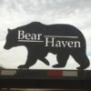 "Bear Haven Sign" custom metal bear sign