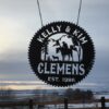 "Kelly & Kim Clemens" metal sign