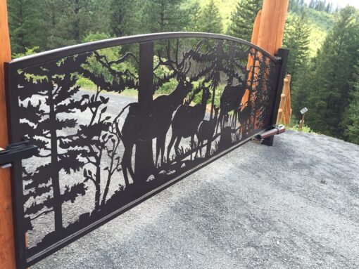 Elk driveway gate.